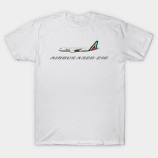 Alitalia Airbus A320-200 Tee Shirt Version T-Shirt